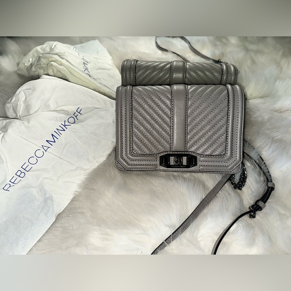 Rebecca Minkoff Chevron Quilted Small Love Crossbody